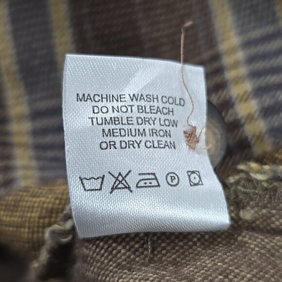 ORTON BROTHERS PATCHWORK BROWN FLANNEL SHIRT MEN'S SIZE LARGE - Picture 12 of 16